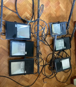 Lote 6 Focos Halógenos 150W RX75 IP65