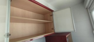 Cocina completa roja y blanca
