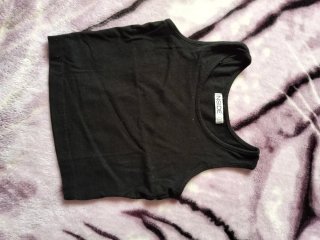 Camiseta sin mangas negra mujer