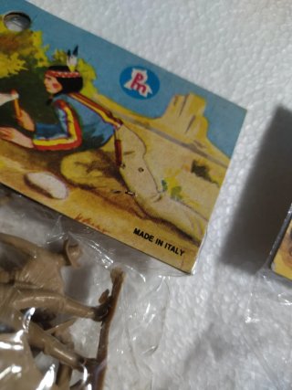4 buste soldatini cowboy vintage PM Italia
