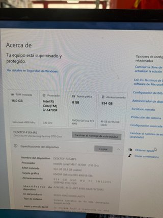 Ordenador Sobremesa HP Omen 25L i7 1400F 4060 8GB