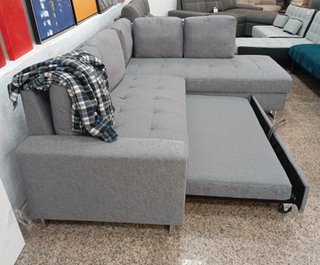 Sofá Cama (Febe) Tela, Chaiselong, Arcón. ¡OFERTA!