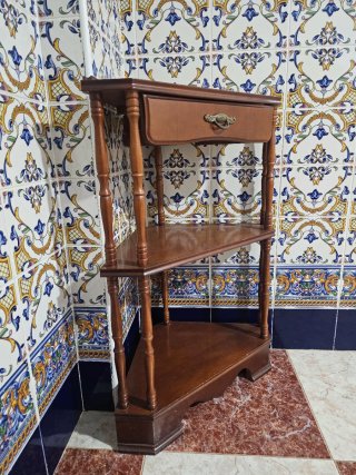 Mueble Rinconera de Madera con Cajón