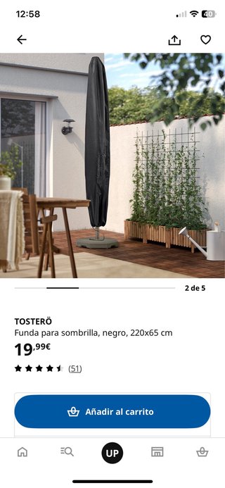 Sombrilla Hissö + Funda Tosterö Ikea