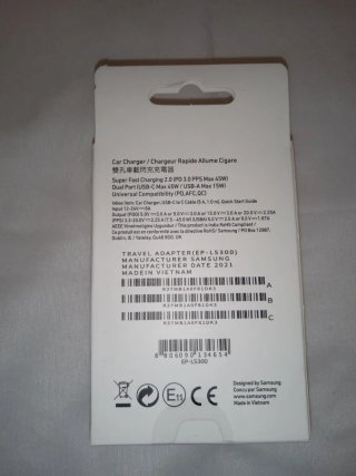 Cargador Coche Samsung Dual Port 45Watt + 15Watt
