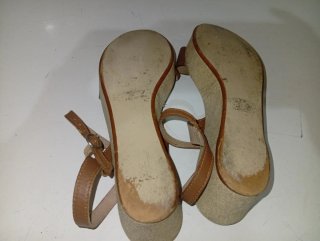 Sandalias Zendra Basic Plataforma Beige/Marrón