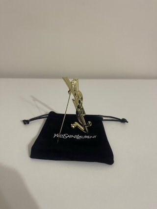 Spilla YSL Oro Satinata 7cm