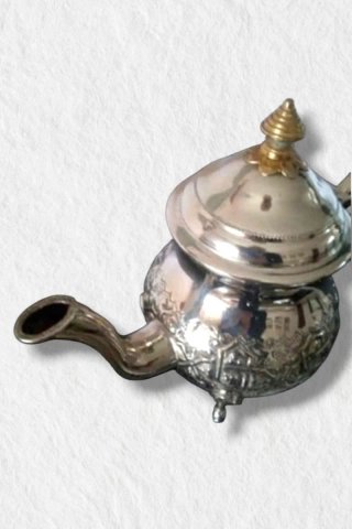 Teiera marocchina vintage in silver - Capienza 1L