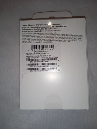 Cargador Samsung 25Watt PD Adaptador USB-C