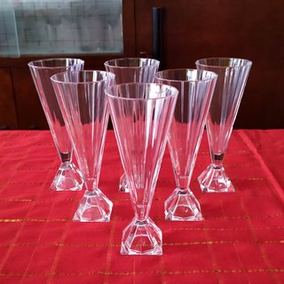 6 Calici di Champagne Pyramide (Cristal d'Arques)