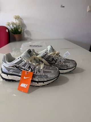 Nike P6000 Plata y Blanco