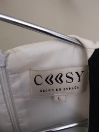 Vestido Coosy Rayas Blanco y Negro