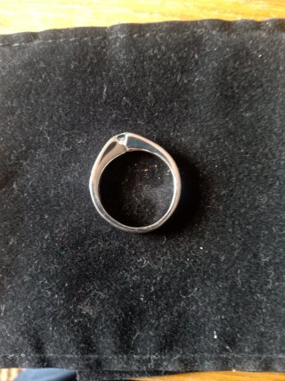 Anillo oro blanco con diamante