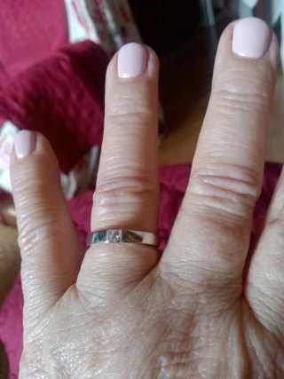 Anillo oro blanco con diamante