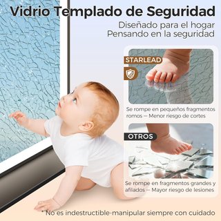 Espejo Baño LED 50x70cm Negro