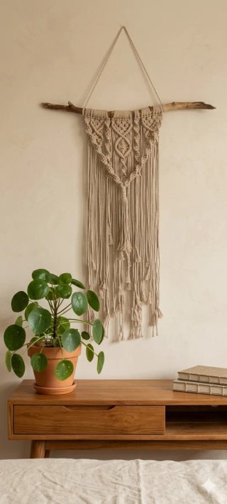 Tapiz Macramé Beige