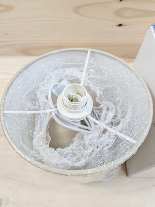 Lámpara mesa Trio Lighting cerámica beige