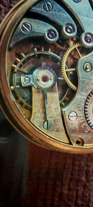 Maquinaria Reloj Bolsillo LONGINES, numeración oro