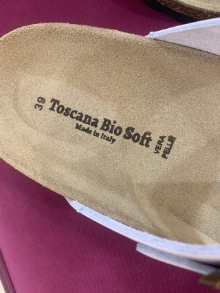 Sandali ghiaccio made in Toscana suola in pelle