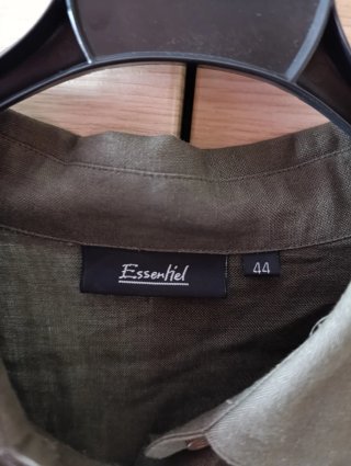 Abito camicia in lino verde oliva