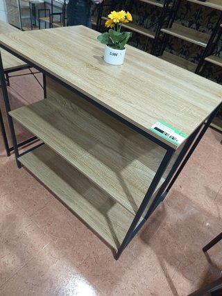 Mesa alta tipo bar madera y metal