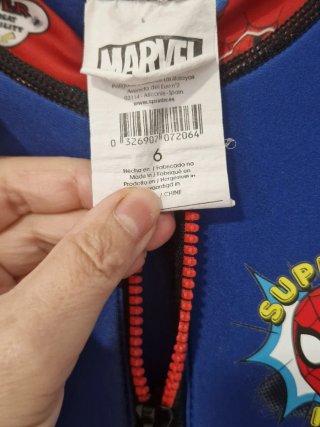 Traje Neopreno Spiderman Marvel Niño talla 6