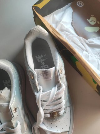 Zapatillas BAPE Bapesta Blancas y Grises