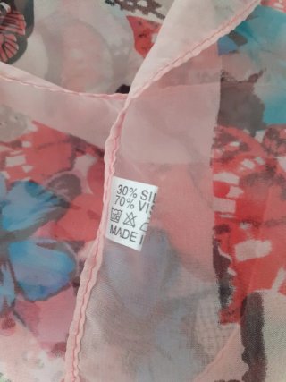 Foulard donna rosa con farfalle