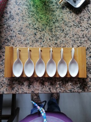 Set 6 Cucchiaini Porcellana e Bambù