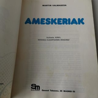 Libro lectura antiguo en euskera. Martin Valmaseda