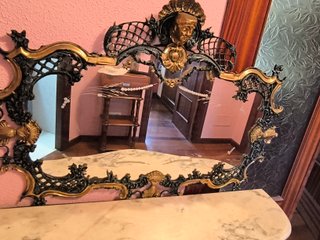 Consola de forja con espejo