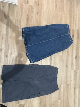 Lote 2 faldas largas denim y cargo