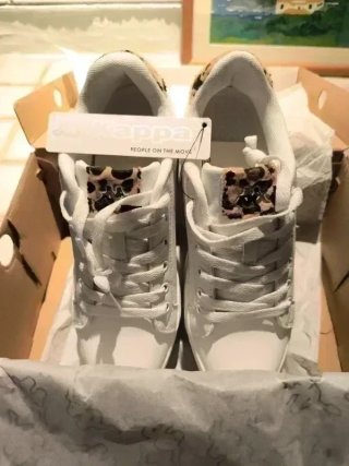 Zapatillas Kappa Blancas con Leopardo