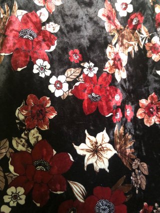 Vestito lungo velluto floreale