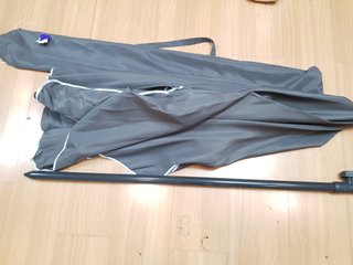 VOUNOT Sombrilla Rectangular Gris Terraza