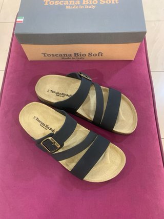 Toscana Sandali suola in Pelle Made in Italy