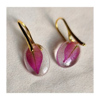 Pendientes hoja natural