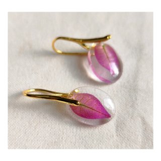 Pendientes hoja natural