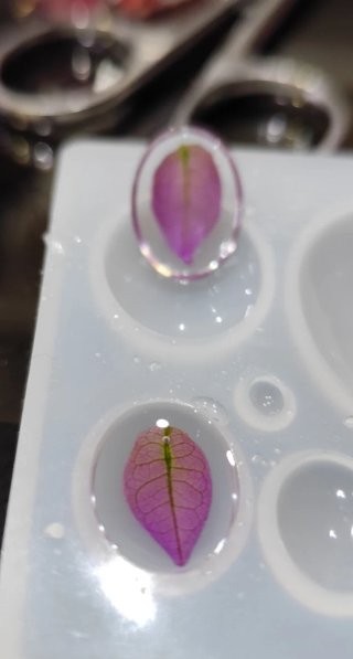 Pendientes hoja natural