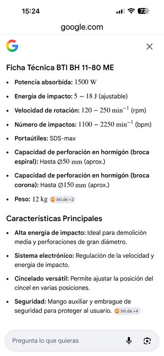 Martillo Rotativo BTI-BH 11-80 ME S MARCA DE BOSCH