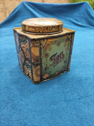 Caja metálica vintage para té