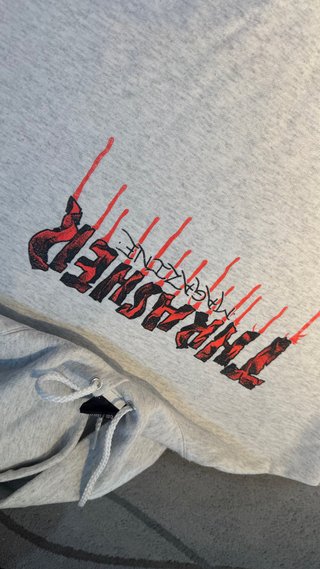 Sudadera Thrasher Magazine Gris Roja