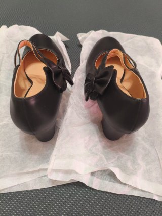 Zapatos Mary Jane Tacón Negro Talla 39