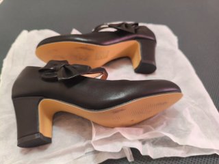 Zapatos Mary Jane Tacón Negro Talla 39