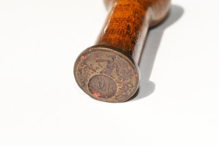 Sello de lacre antiguo madera y bronce