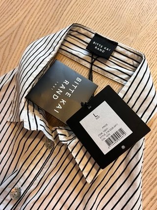 By Bitte Kai Rand Striped Halter Top Open Back NWT