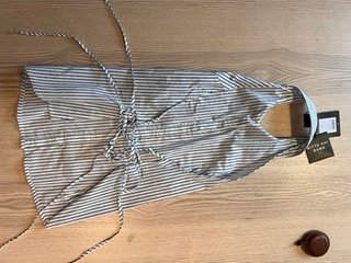 By Bitte Kai Rand Striped Halter Top Open Back NWT