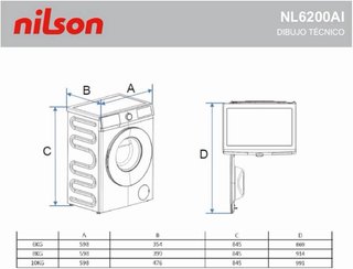 Lavadora Nilson 6kg 1200rpm A+++ - Nueva en caja