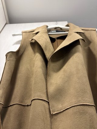 Chaleco Zara ante marrón