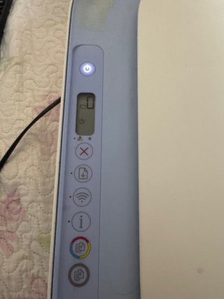 Impresora HP Azul y Blanca